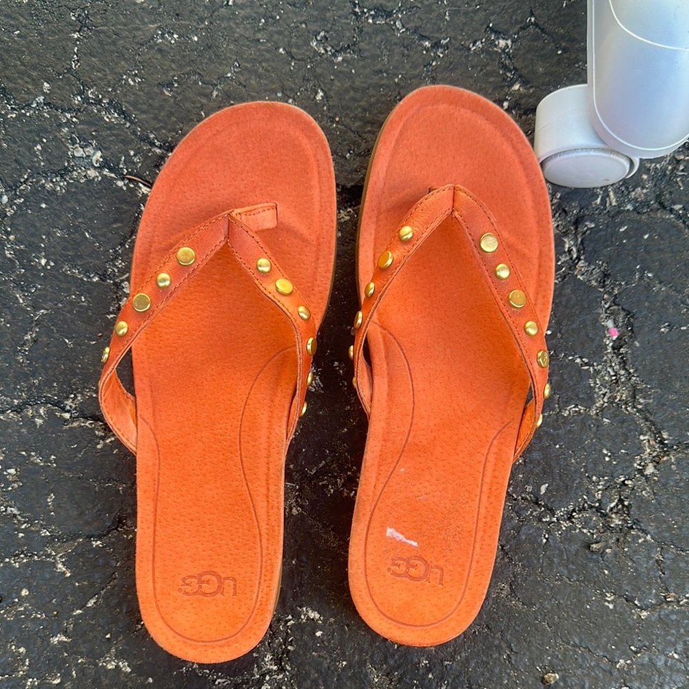 UGG Orange and Gold Sandals